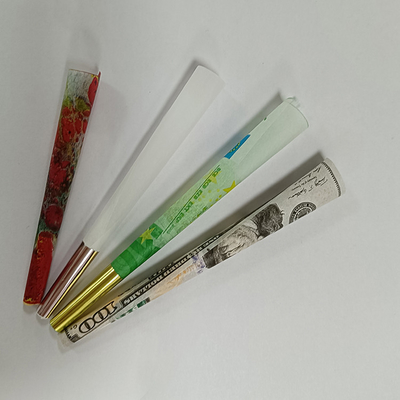 Brown blanc roulent pré le papier de riz de cône a adapté des tailles aux besoins du client 109mm 1gram